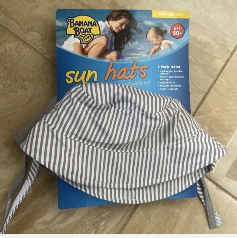 Banana Boat Sun Hats 2 PK Toddler Size UPF 50+ Lightweight Adjustable NWT